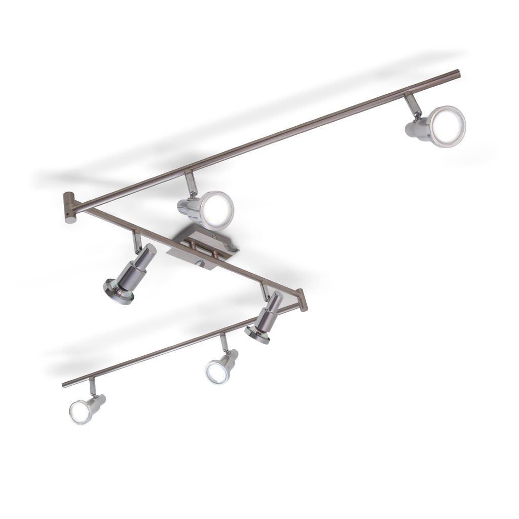 B.K.Licht Deckenleuchte moderne LED Deckenlampe 6-flammig 180cm Metall matt günstig online kaufen