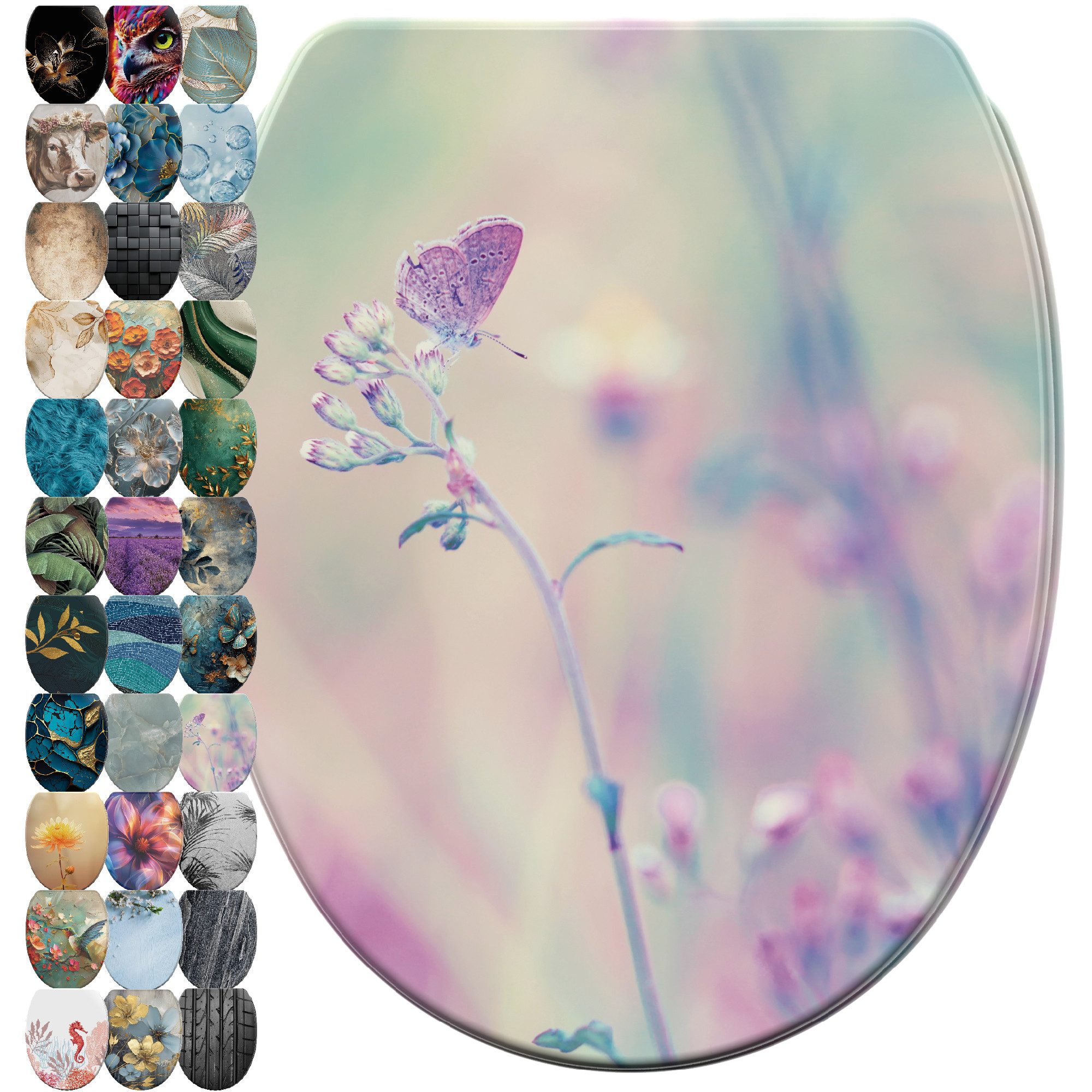 Sanilo WC-Sitz mit Absenkautomatik & Top Fix in vielen Designs, hochwertig, abnehmbar, leichte Montage von oben, mit Schraubenzieher