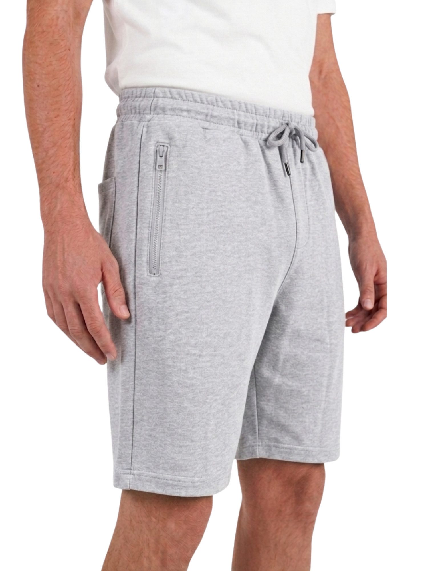 COMEOR Sweatshorts Herren Sportshorts Kurz mit Reißverschluss Laufshorts Bermuda Mit Reißverschlusstaschen