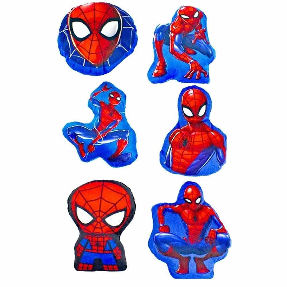 Mister License Company Kuscheltier 6 Stück Spiderman Plüsch Kissen bedruckt - ca. 15 cm (6-St)