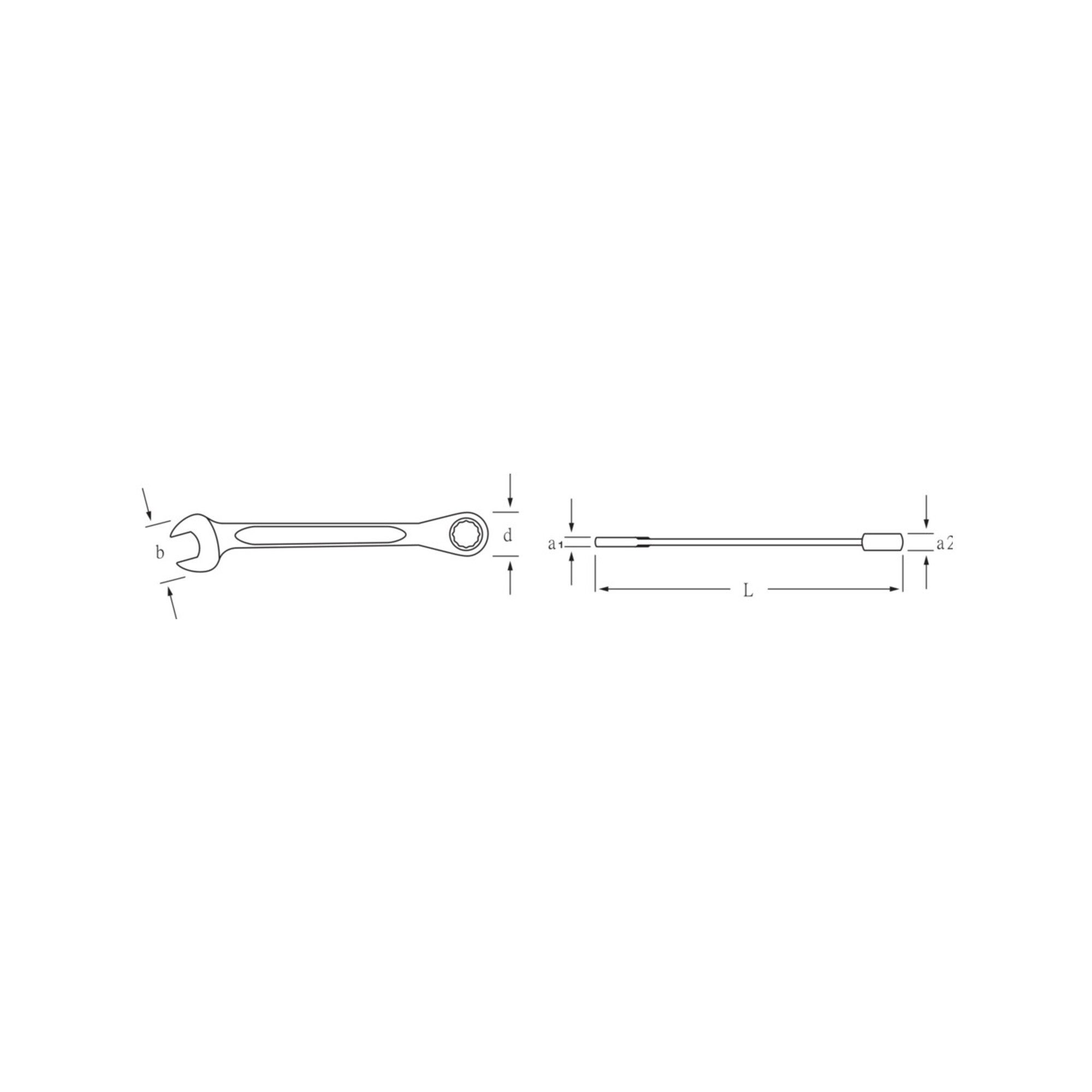 Stahlwille Ratsche Stahlwille Maulringratschenschlüssel 17F SW 8mm L.144mm