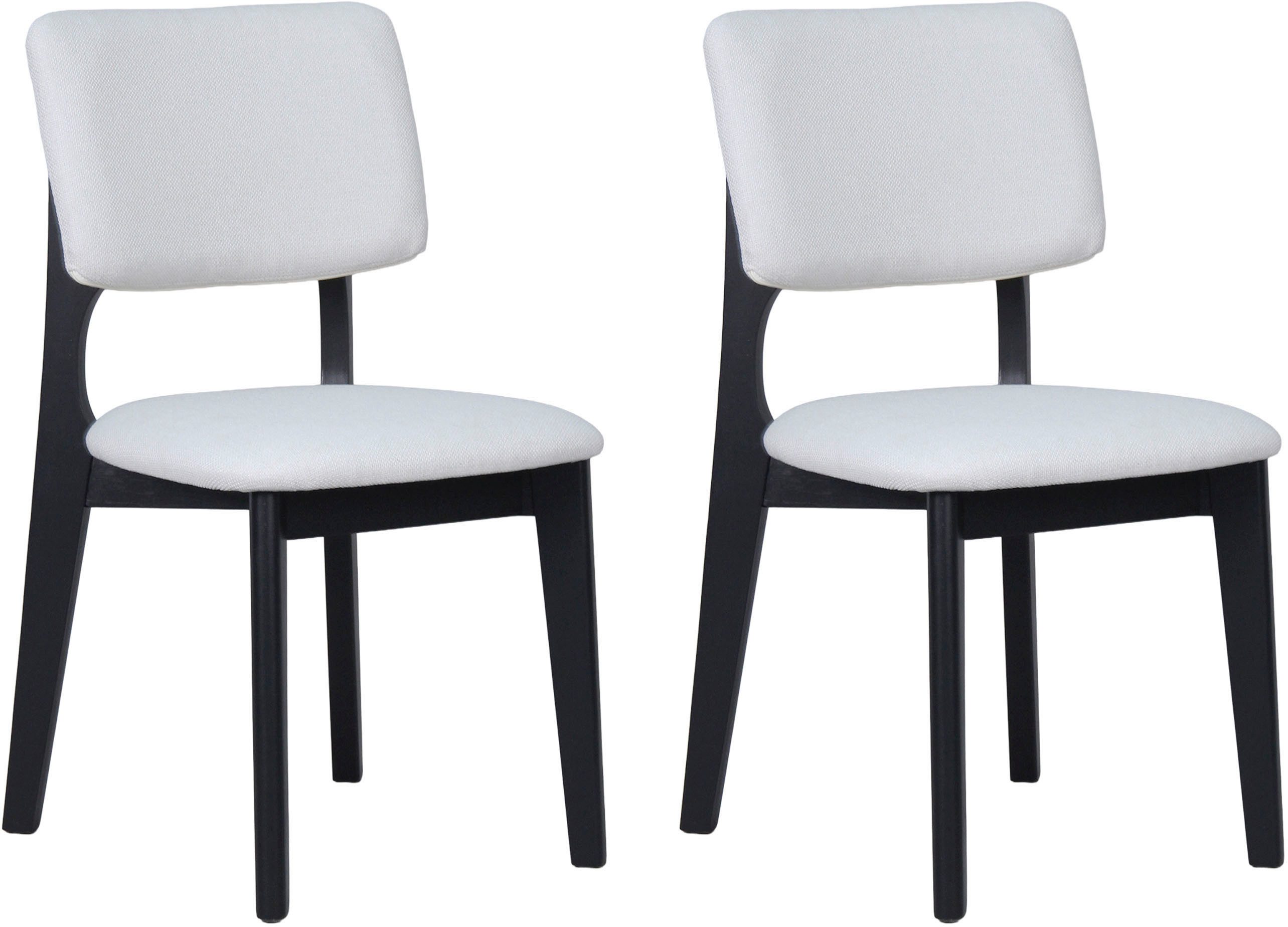 byLIVING Esszimmerstuhl Elsa (Set, 2 St), modern gemütlicher Massiv - Holzstuhl mit hochwertigem Webstoffpolster