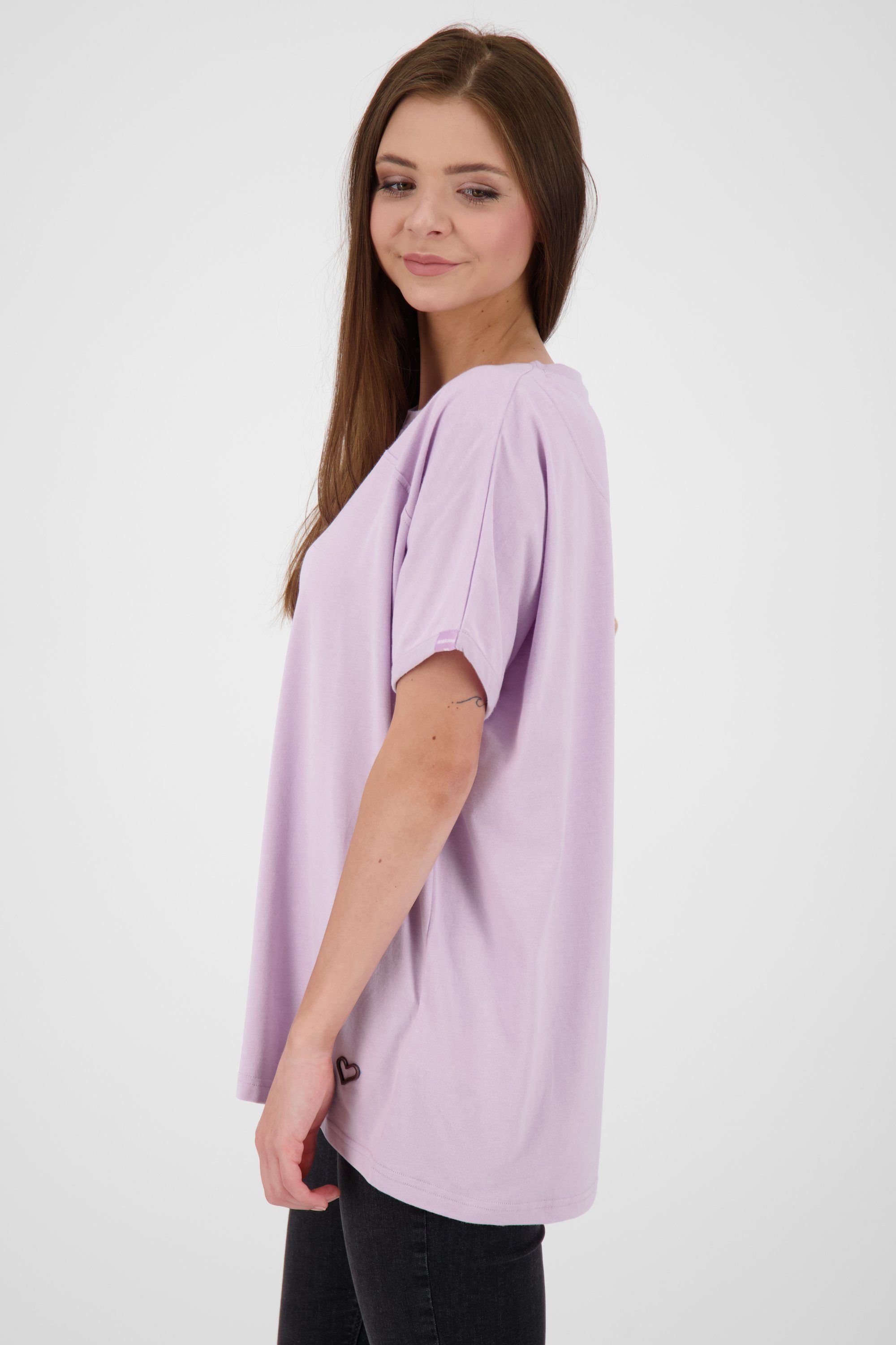Rundhalsshirt Shirt lavender Alife & Damen Kickin Shirt DiniAK