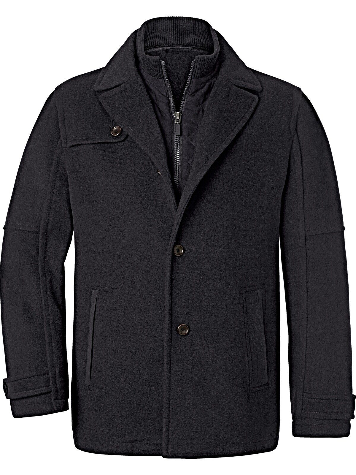 Jan Vanderstorm Wolljacke TJORVE mit abnehmbaren Stehkragen