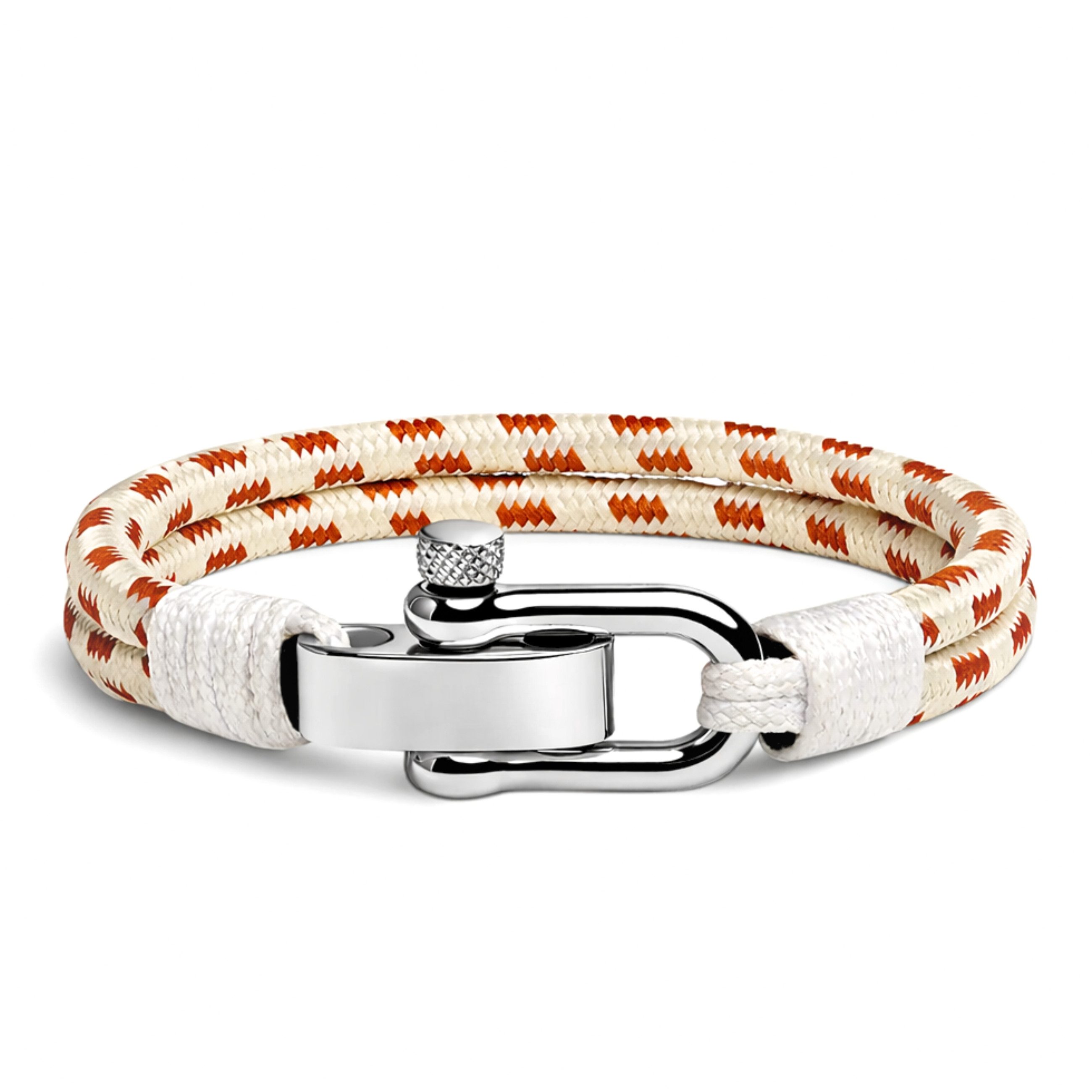 UNIQAL.de Armband Maritimes Segeltau-Armband mit Edelstahl-Schäkel – nautisch, unisex (hochwertiges Segeltau, Edelstahl-Schäkel, zeitloses Design, langlebige Qualität, ideal für Alltag & Freizeit), sorgfältig verarbeitet