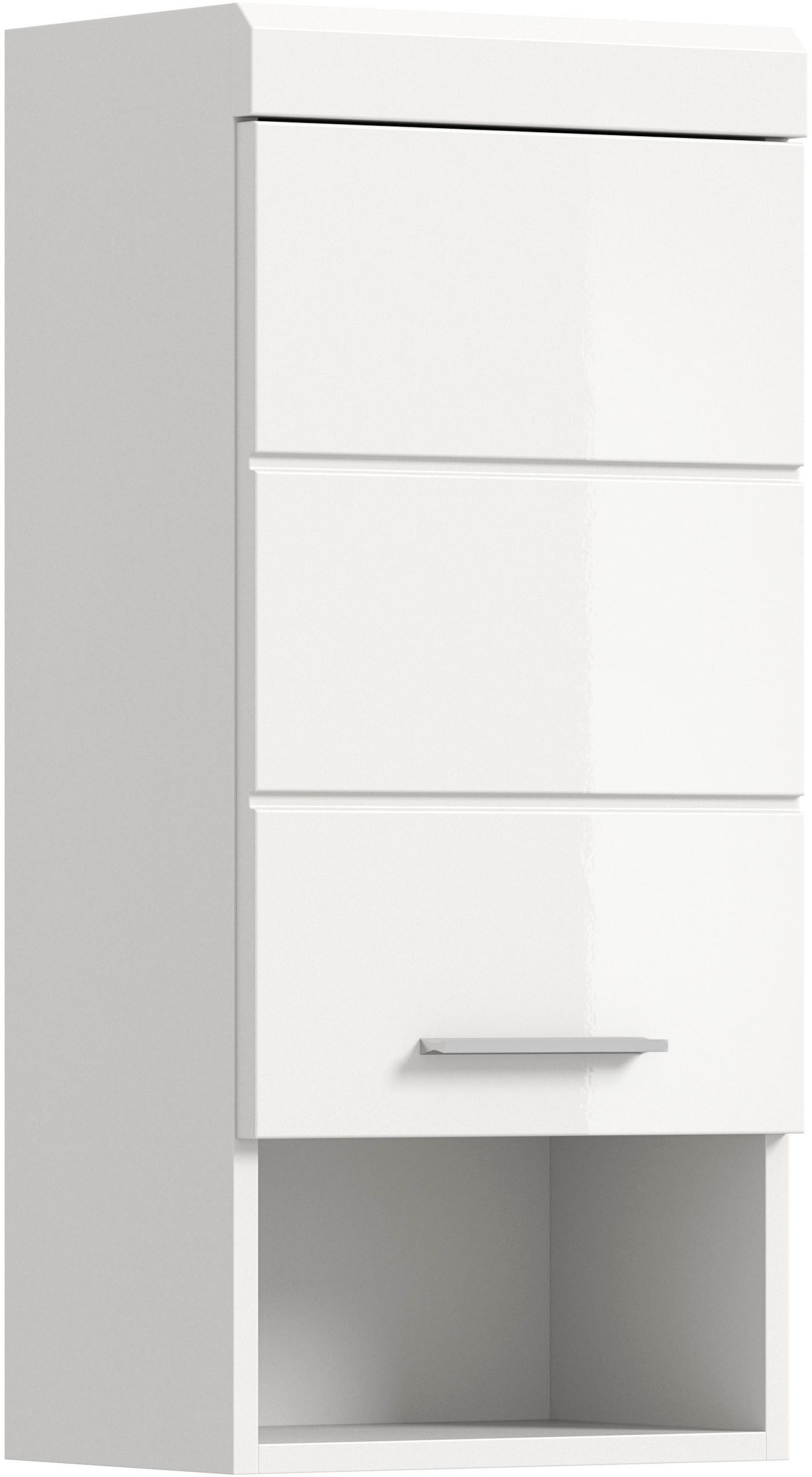 welltime Hängeschrank SIENA, Breite 37cm, 1 Tür, 1 offenes Fächer, 1 Einlegeboden, MDF-Front (1-St., TOPSELLER) in verschiedenen Farben erhältlich, Badmöbel, Badschrank, Schrank, Bad