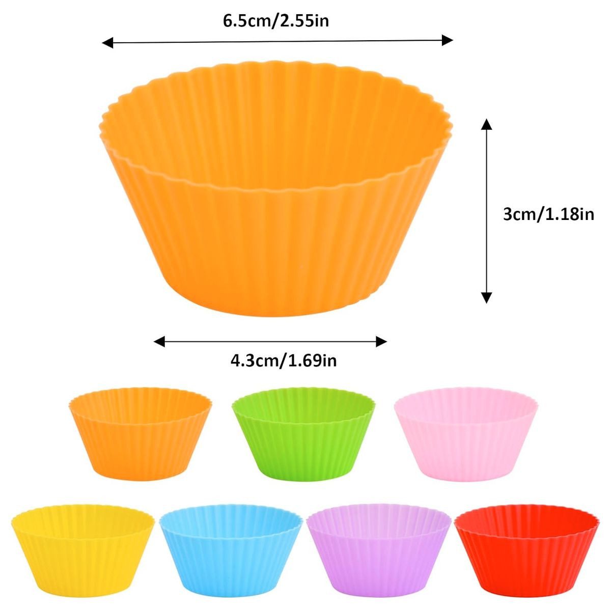 König Design Muffinform Backform Silikon Wiederverwendbare Muffinformen, (Set 16-tlg), Muffinförmchen Cupcake BPA-Frei