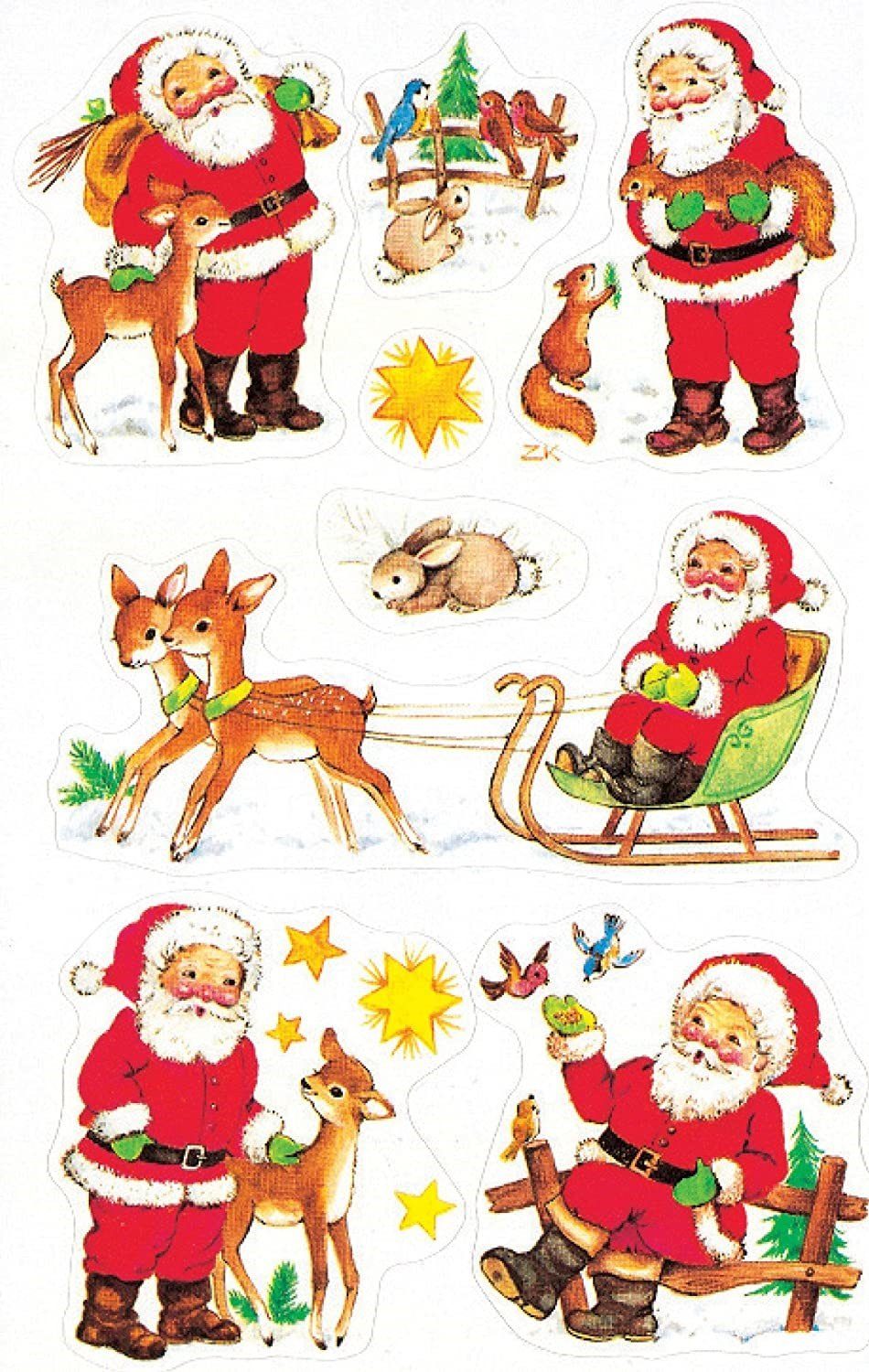 Avery Zweckform Aufkleber AVERY Zweckform ZDesign Weihnachts-Sticker "Weihnachtsmann" 4053