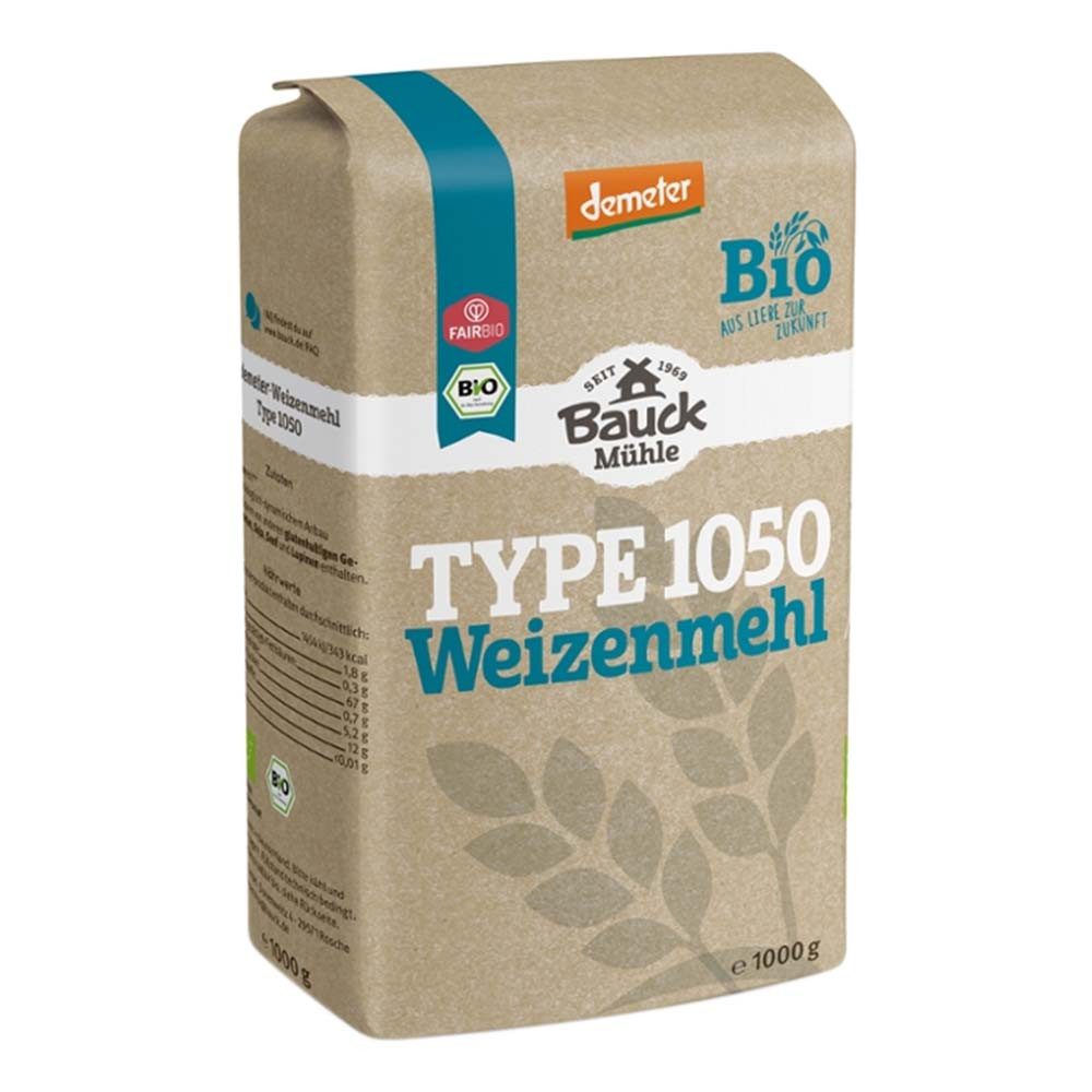 Bauck Mühle Mehl Type 1050 - Weizenmehl 1Kg