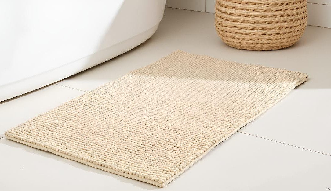 Waidmeister Badematte Waidmeister Badematte Wellnes Chenille Badezimmerteppich, rutschhemmend beschichtet, Polyester, Rutschfest, Saugstark – Bild 2 von 5