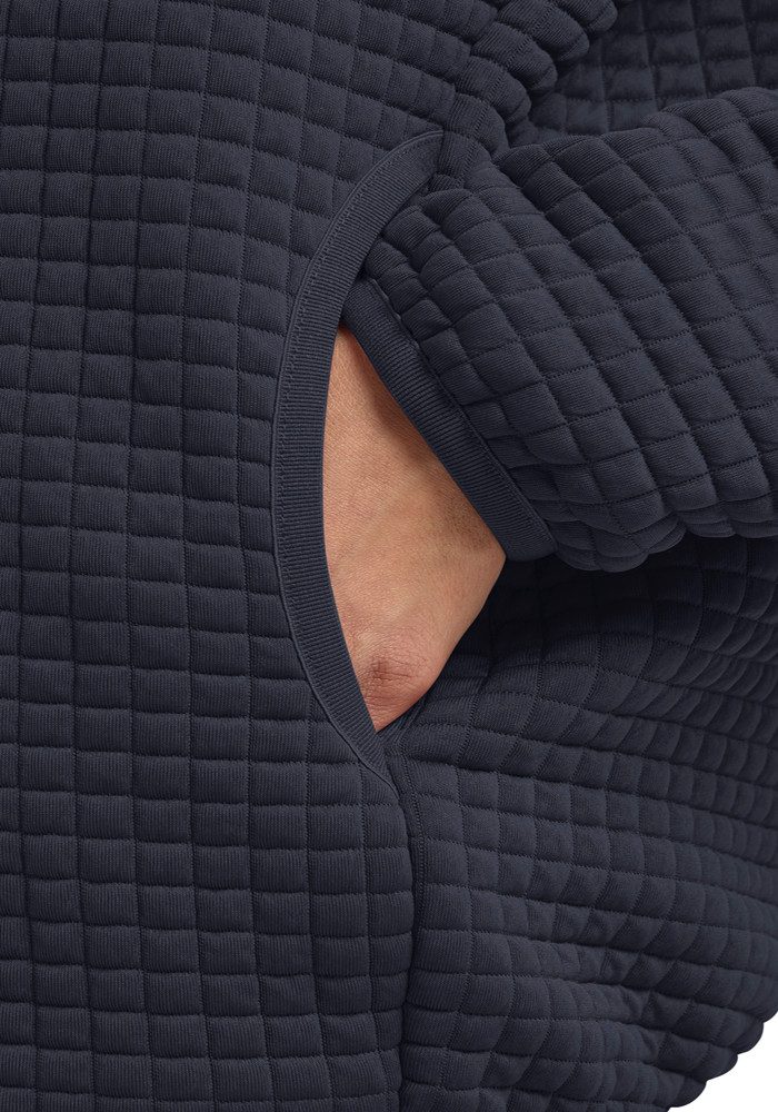 Jack Wolfskin Fleecejacke MOGARI HOODED FZ W atmungsaktiv, leicht, Übergangsjacke, Waffel-Optik