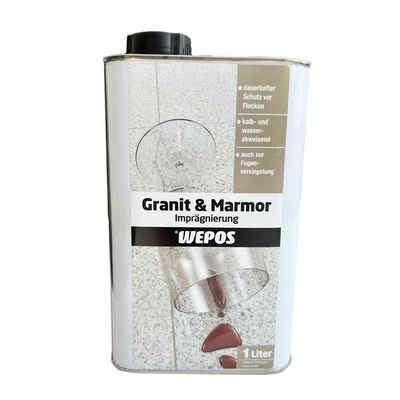 PUFAS Wepos Marmor und Granit Naturstein-Imprägnierung, 1 Liter, für Innen und Außen