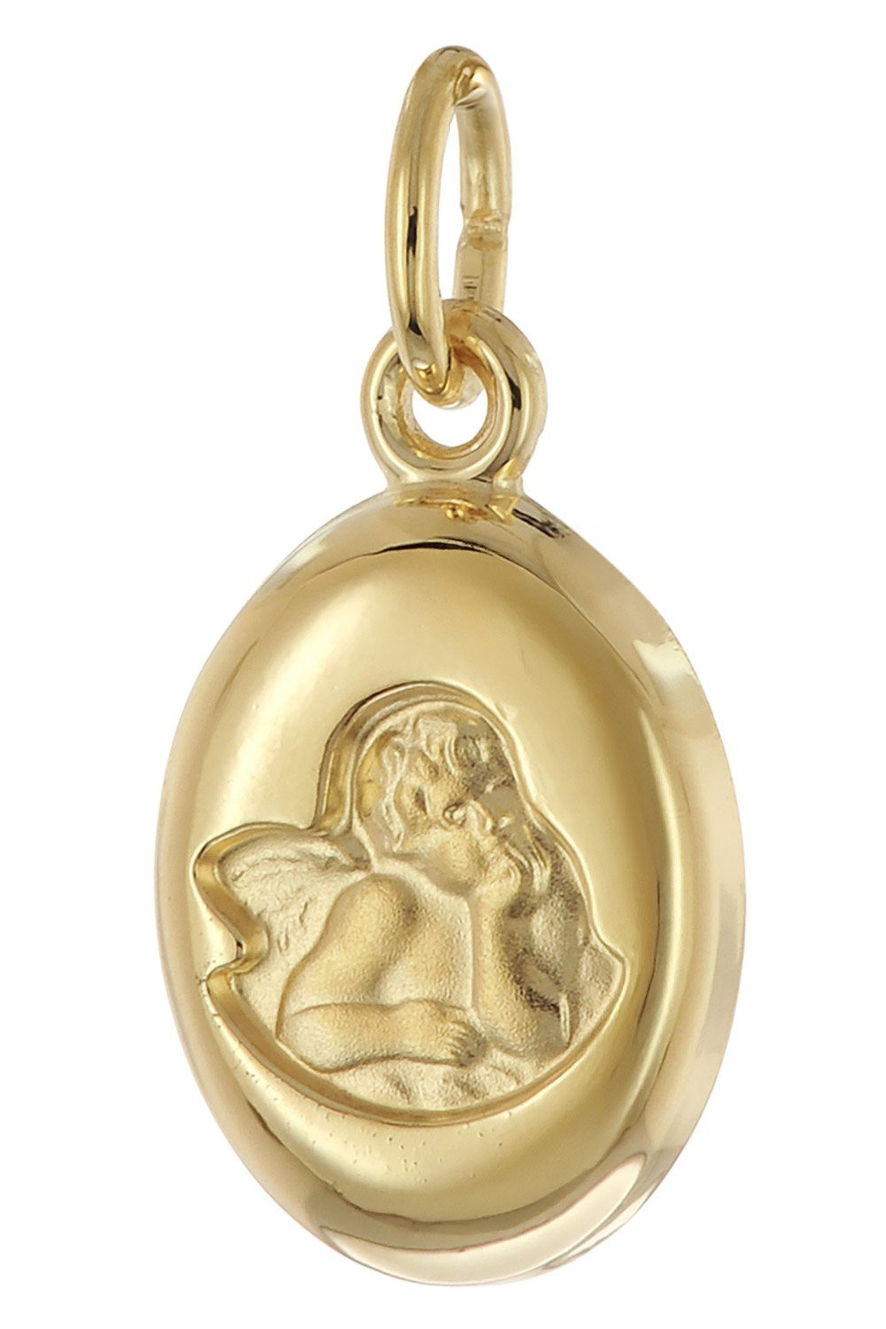 trendor Kette mit Anhänger Engel Gold 333/8K Mit Vergoldeter Silberkette