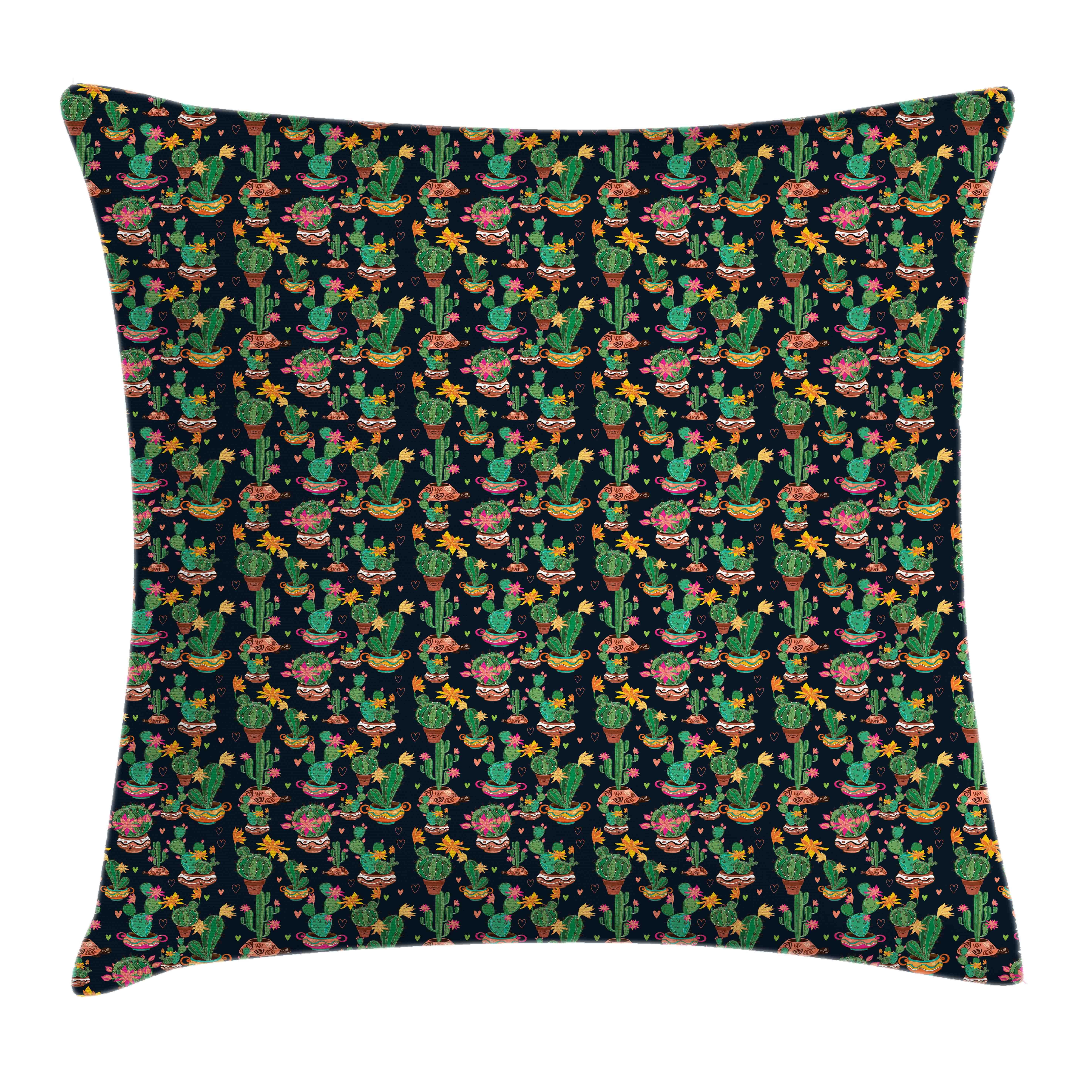 Stück), (1 Kissenbezüge mit Druck, Beidseitiger Farben mit Cacti Reißverschluss Cactus Farbfesten Blumen mit Klaren Waschbar Print Kissenhülle Abakuhaus