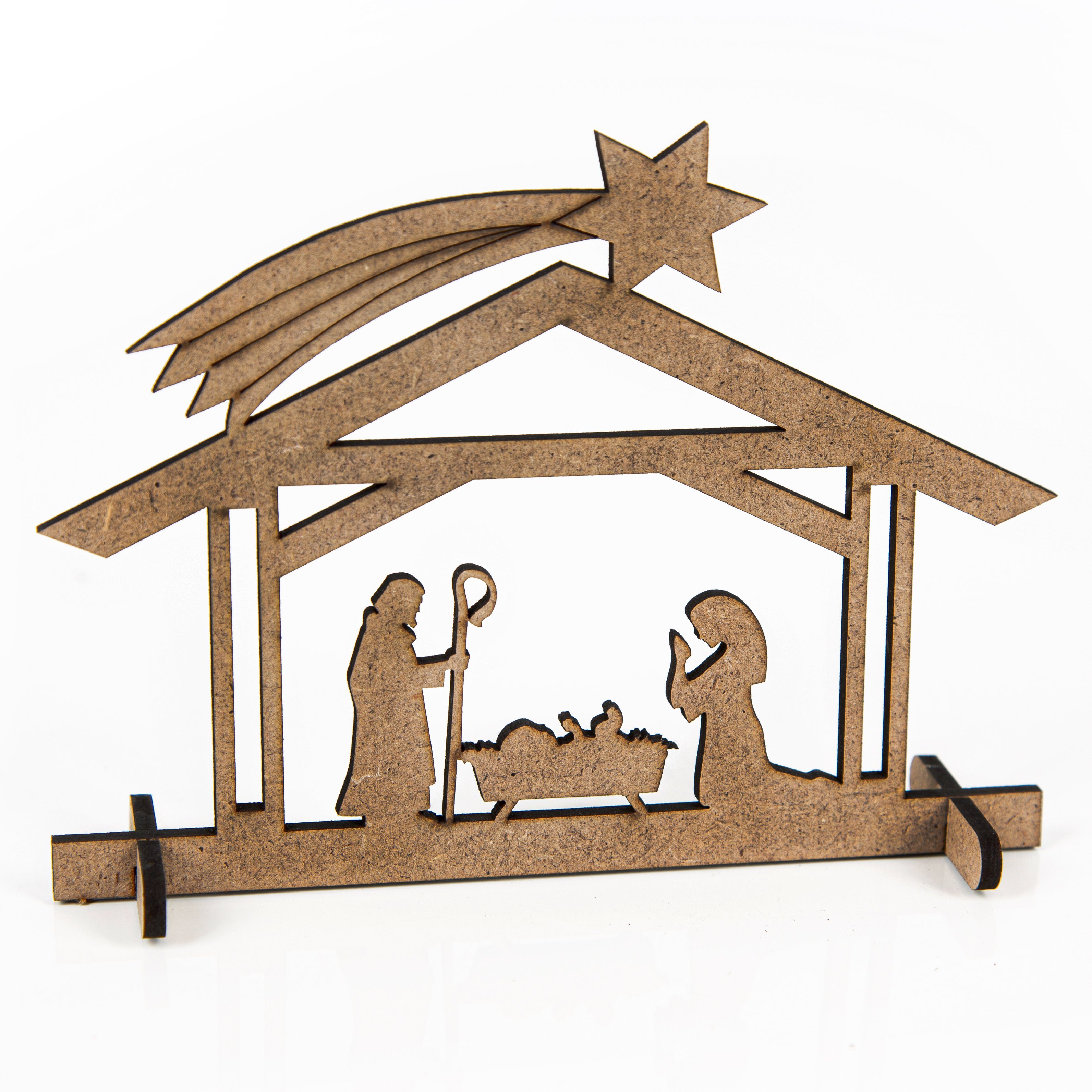 (Spar-Set, auf Weihnachtsmärkten Logbuch-Verlag und St), 9 Holz zum Verschenken 9 Krippen Miniaturen aus Tischkrippe Weihnachtsfigur - Zusammenbauen
