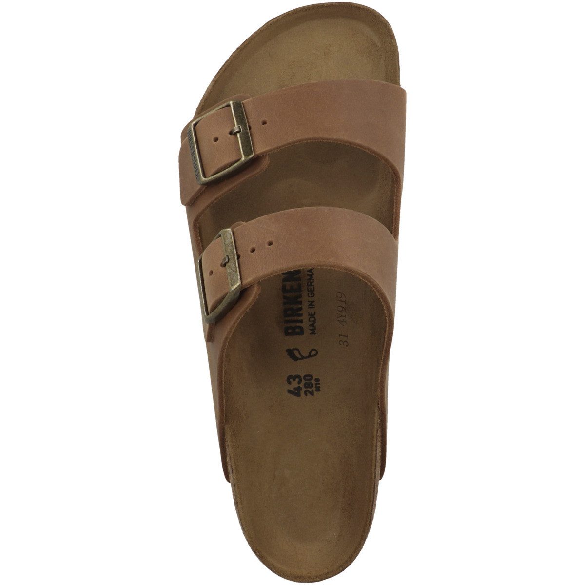 Birkenstock Arizona geöltes Naturleder normal Sandale Sandaletten, Sommerschuhe, Badeschuhe, Riemchen, Schlappen