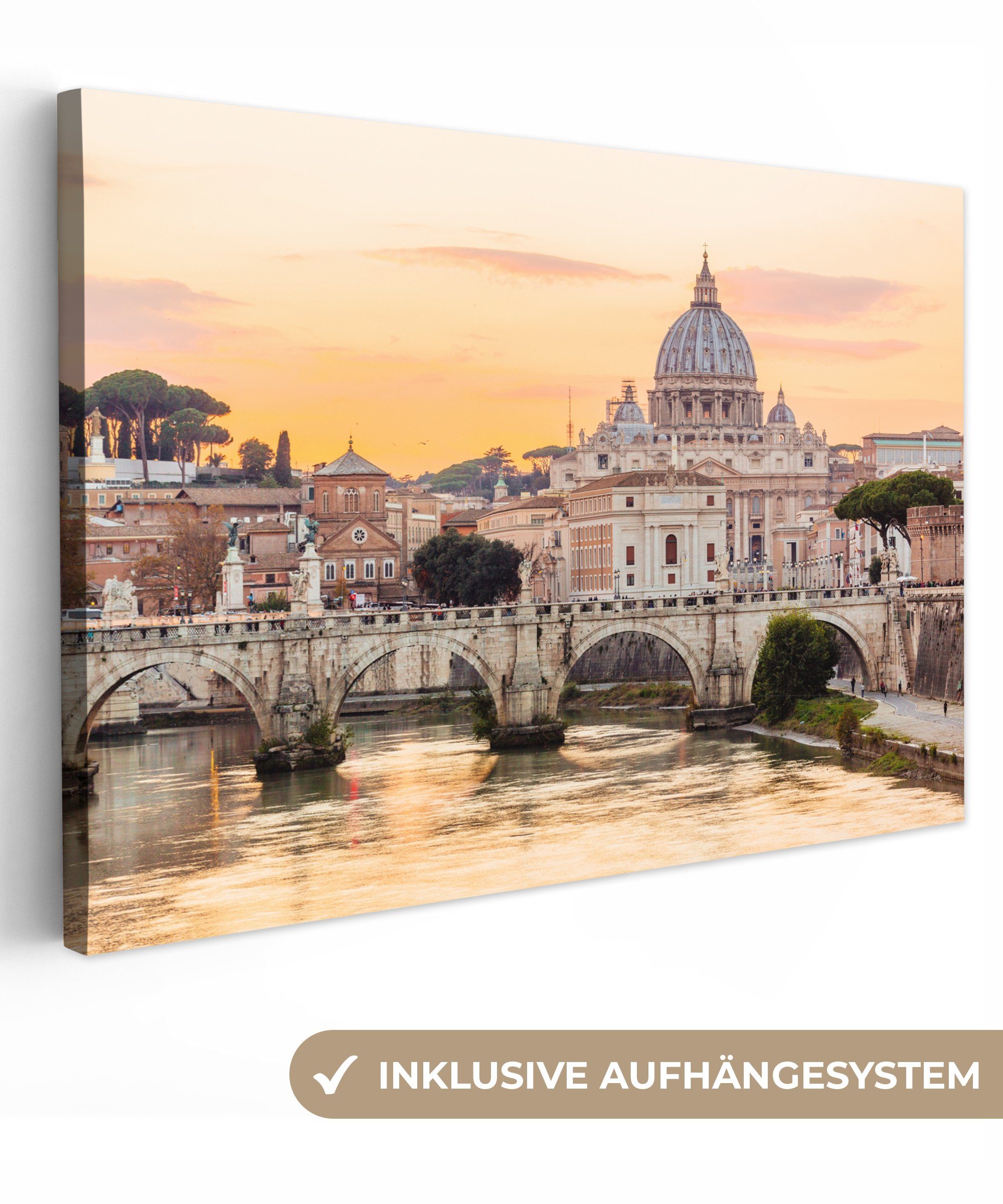 OneMillionCanvasses® Leinwandbild Italien - Skyline - Rom, Fotodruck (1 St) günstig online kaufen