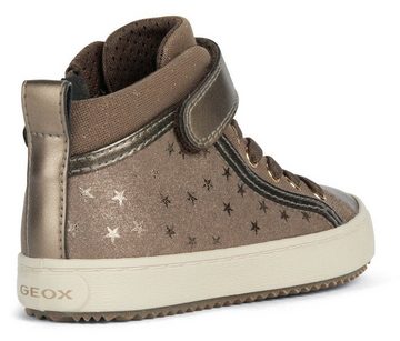 Geox J KALISPERA GIRL Sneaker mit stylischem Sternenmuster, Freizeitschuh, Halbschuh, Schnürschuh