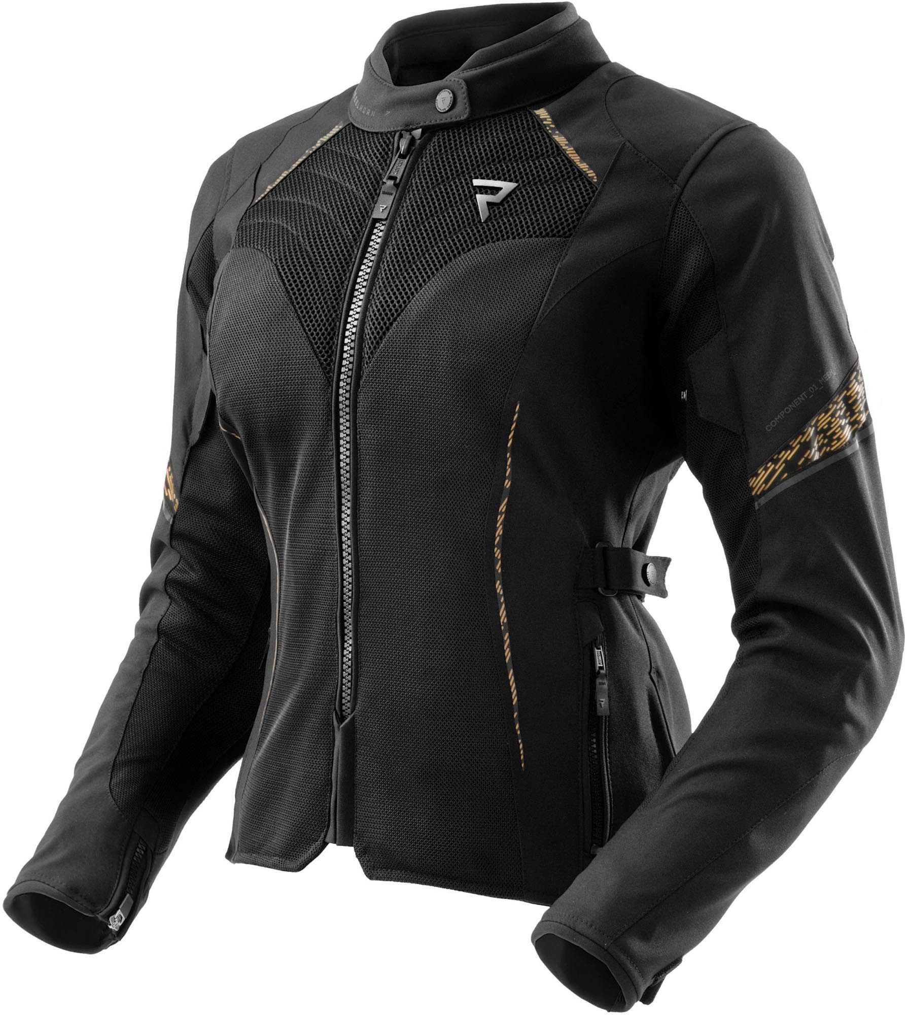 Rebelhorn Motorradjacke Jax wasserdichte Damen Motorrad Textiljacke Rückenprotektor enthalten,Verbindungsreißverschluss,Ellenbogenpro