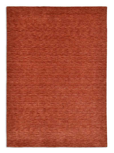 Teppich Luxus Gabbeh Uni, RUG N' ROLL, Rechteckig, 40 x 60 cm, terracotta