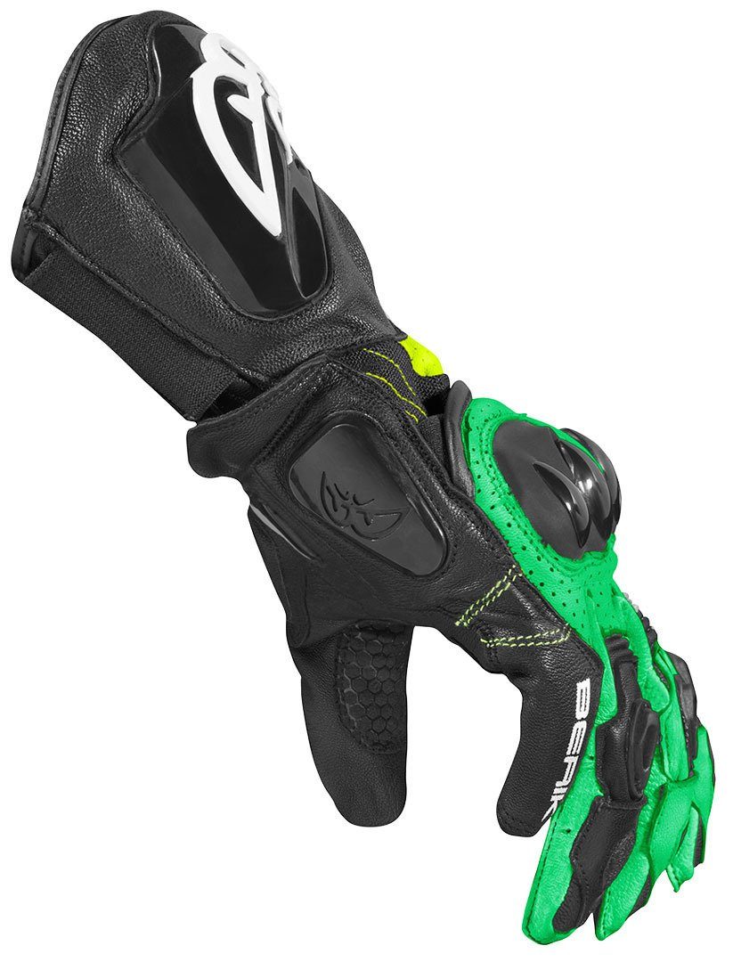 Motorradhandschuhe Evo Spa Black/Green Motorradhandschuhe Berik