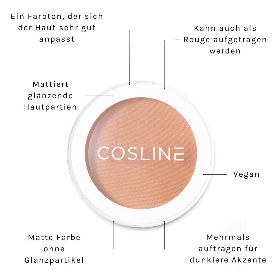 Cosline Cosmetics Puder Sun Powder matt, bronzing Powder, mattierend, langanhaltend
