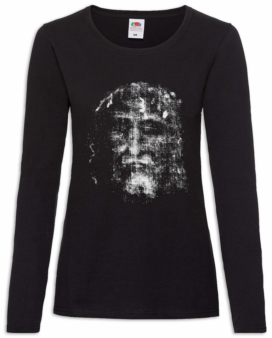 Langarmshirt Shroud Of Turin Damen Langarmshirt Tuch Holy Jesus Christus Christ
