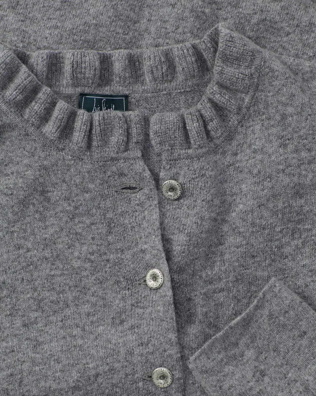 Luis Steindl Strickjacke Strickjacke mit Rüschenkragen