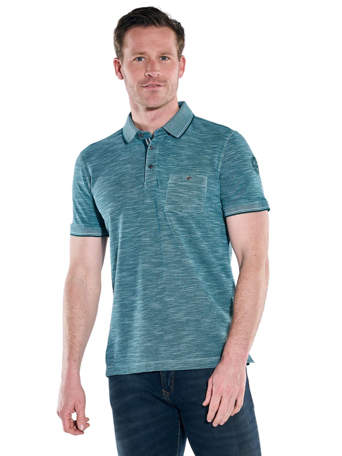 Engbers Poloshirt Herren Poloshirt, Petrolblau