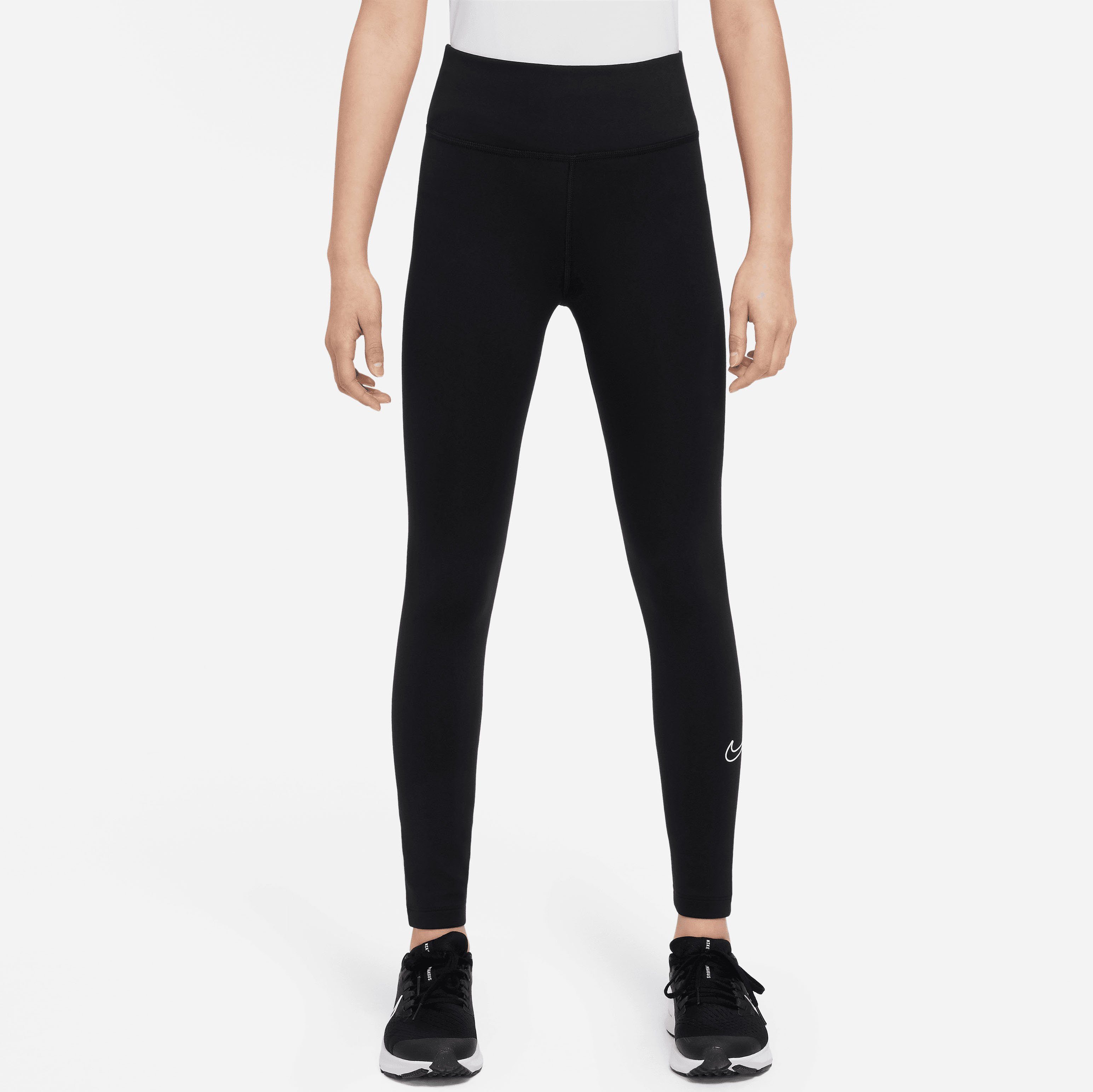 Nike Trainingstights Therma-FIT One Big Kids' (Girls) Leggings BLACK/WHITE | Trainingshosen