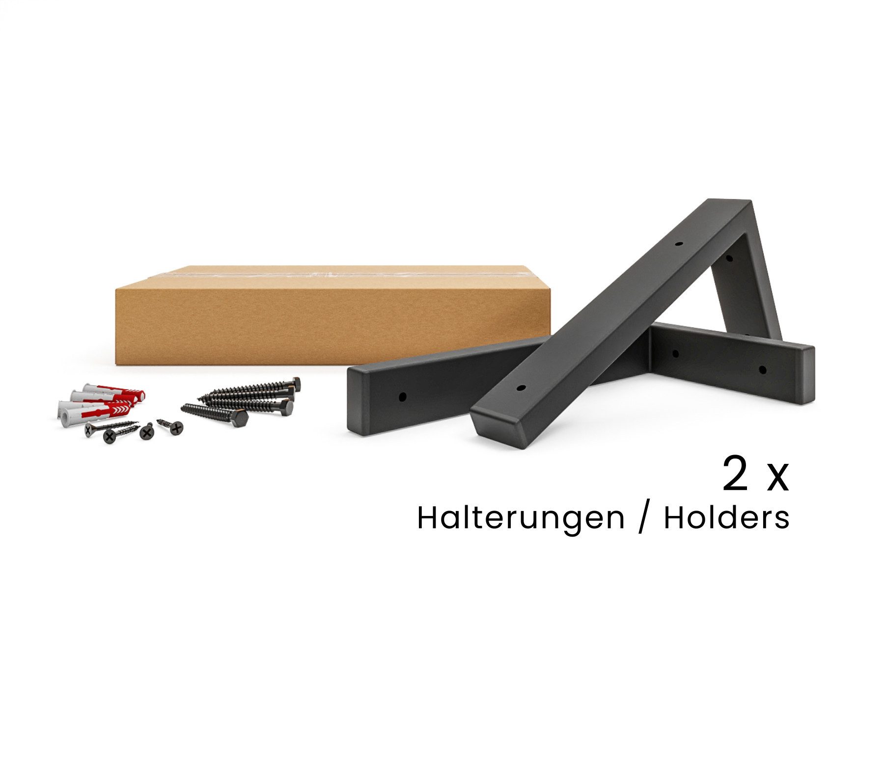 HEVVA Waschtischbefestigung Waschtischhalterung 15/20/25/30/35/40/45 cm, MAIN, Regalwinkel, (2-St) – Bild 2 von 5