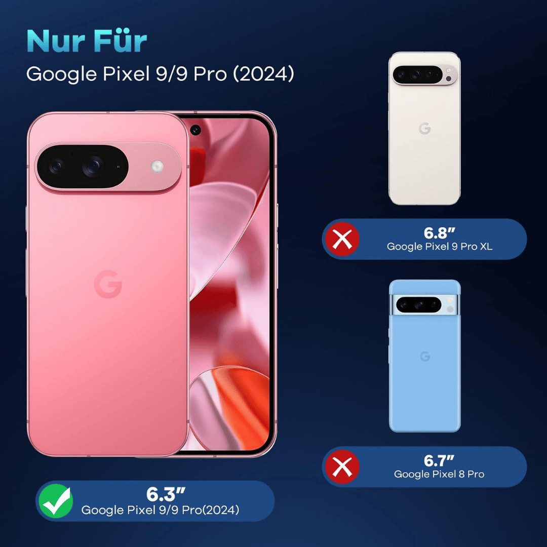 SmartUP Smartphone-Hülle + 2X Schutzglas für Google Pixel 9 Panzerfolie Display Screen Case 9H 6,3-Zoll, kompletter Rundumschutz – Bild 2 von 5