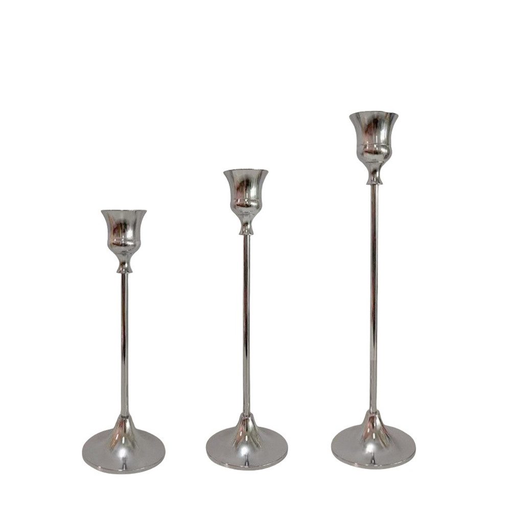 Agger Kerzenständer 3 Stück Dekorativer Vintage-Kerzenhalter, für Stabkerze Spitzkerzen Hochzeit Party Weihnachten Tischdeko
