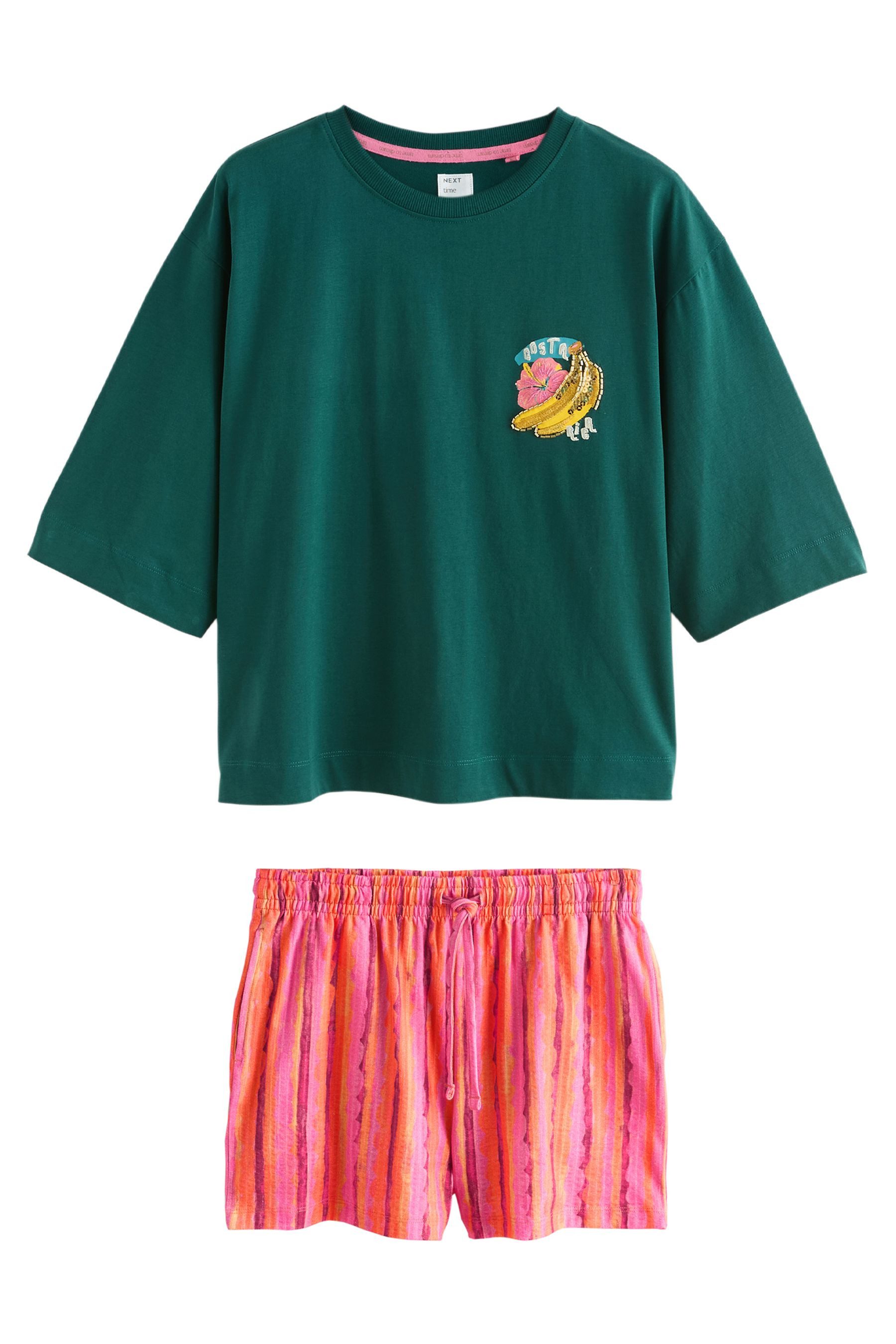 Pyjama Kurzes Pyjama-Set aus Baumwolle