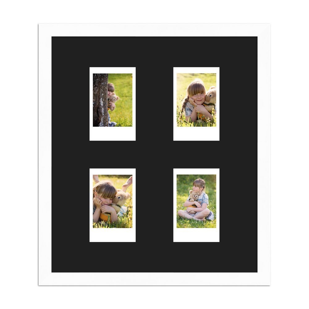WANDStyle Bilderrahmen Modern Instax Format, Weiß für im 4 Mini Bilder, H950