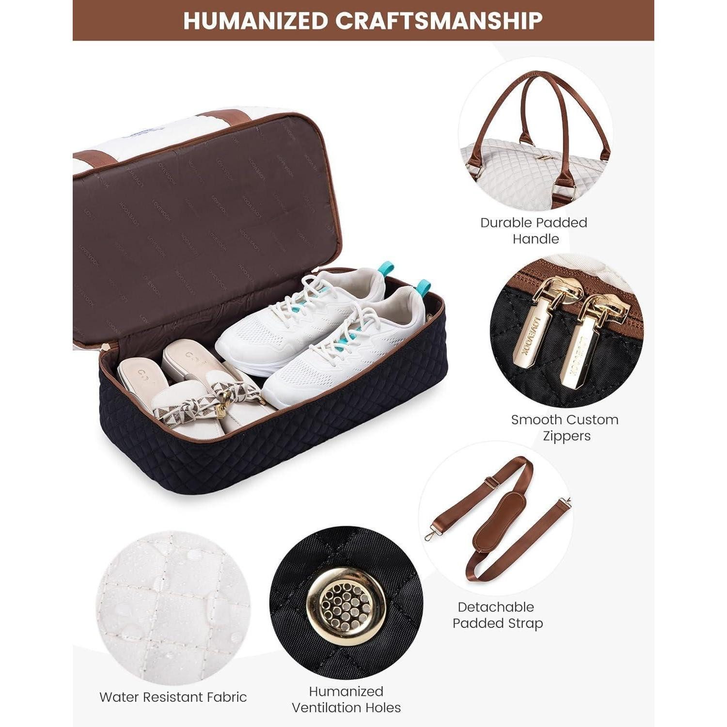 LuxusKollektion Reisetasche Reisetasche Handgepäck Damen Groß Sporttasche Schuhfach Carry On
