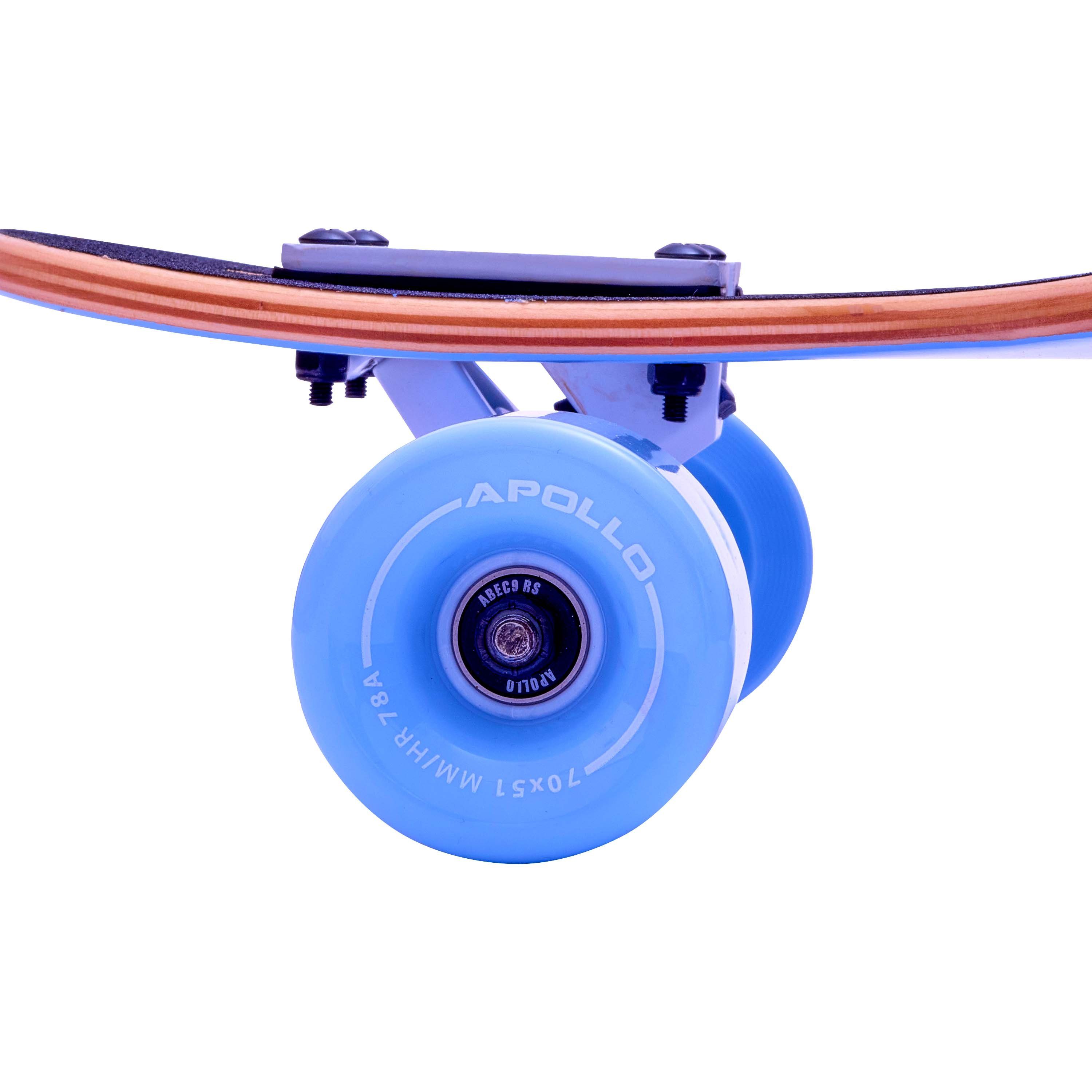 Apollo Longboard Twin Tip DT Longboard 36", gefertigt aus 8 Holzlagen in angesagtem TwinTip-Shape