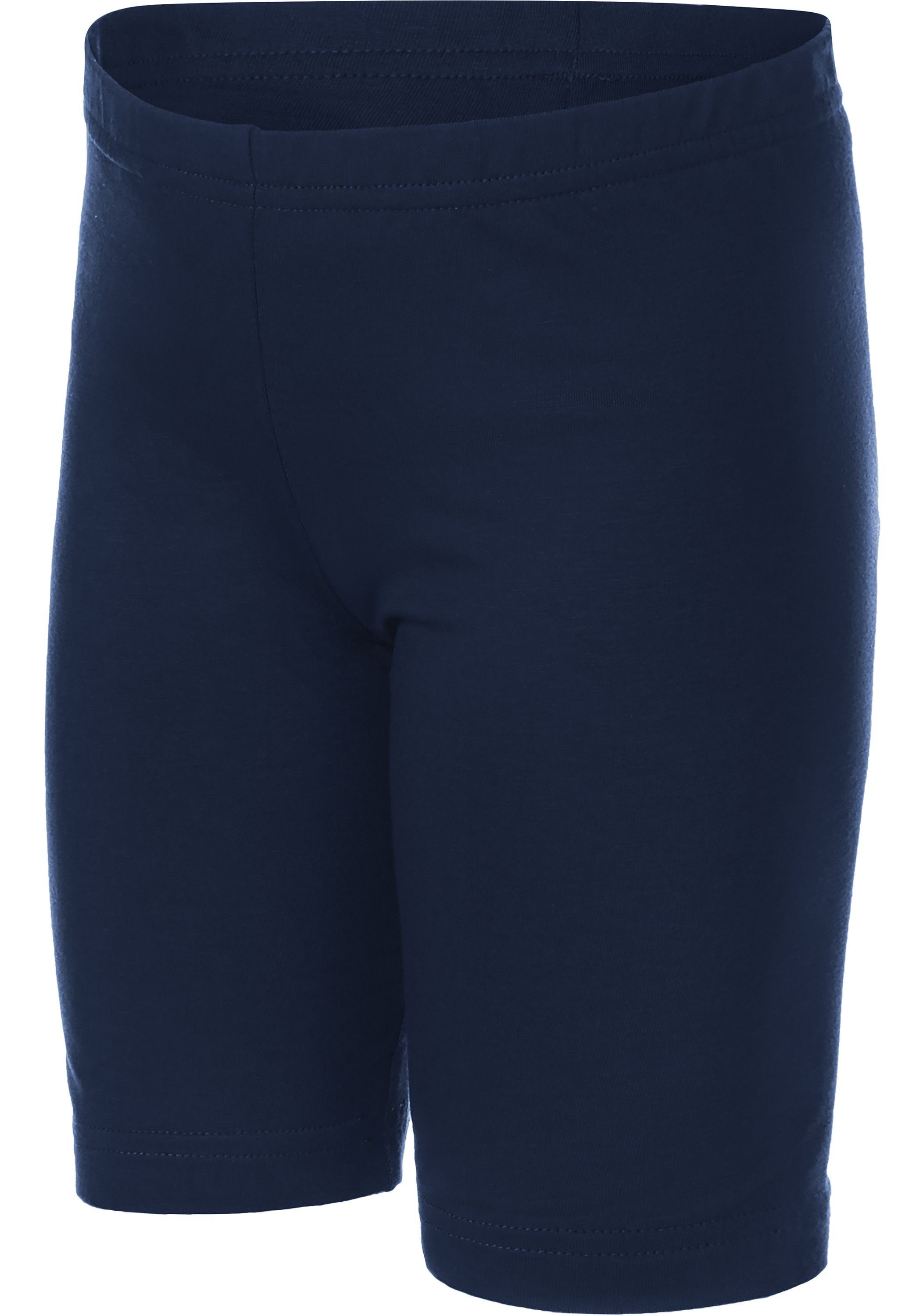 elastischer Leggings MS10-227 Kurze Baumwolle Bund aus Style (1-tlg) Marineblau Leggings Mädchen Merry