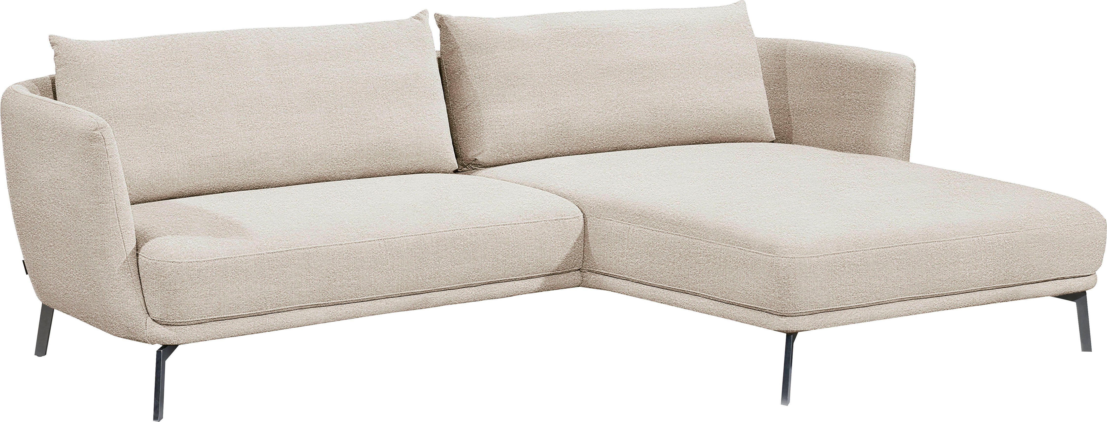 SCHÖNER WOHNEN-Kollektion Ecksofa Pearl - 5 Jahre Hersteller-Garantie, auch in Bouclé L-Form, Maße (B/H/T): 270/71/160 cm, Füße Metall