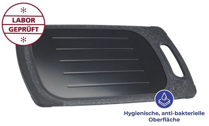 Maximex Schneidebrett 2in1, Aluminium, Auftauplatte, wendbar, inkl. lebensmittelecht Silikon, (1-St), Polypropylen