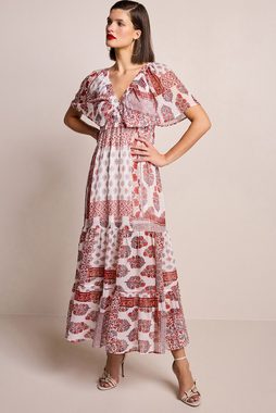 Next Maxikleid Gestuftes Maxikleid mit Engelsärmeln (1-tlg)