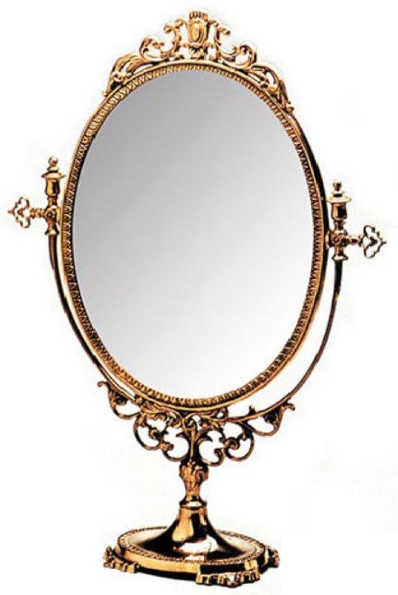 Accessoires 60 - Kosmetikspiegel Luxus Barock - - Gold Casa Padrino H. Messing cm x Barockspiegel Deko 40 Schminkspiegel Barock Tischspiegel