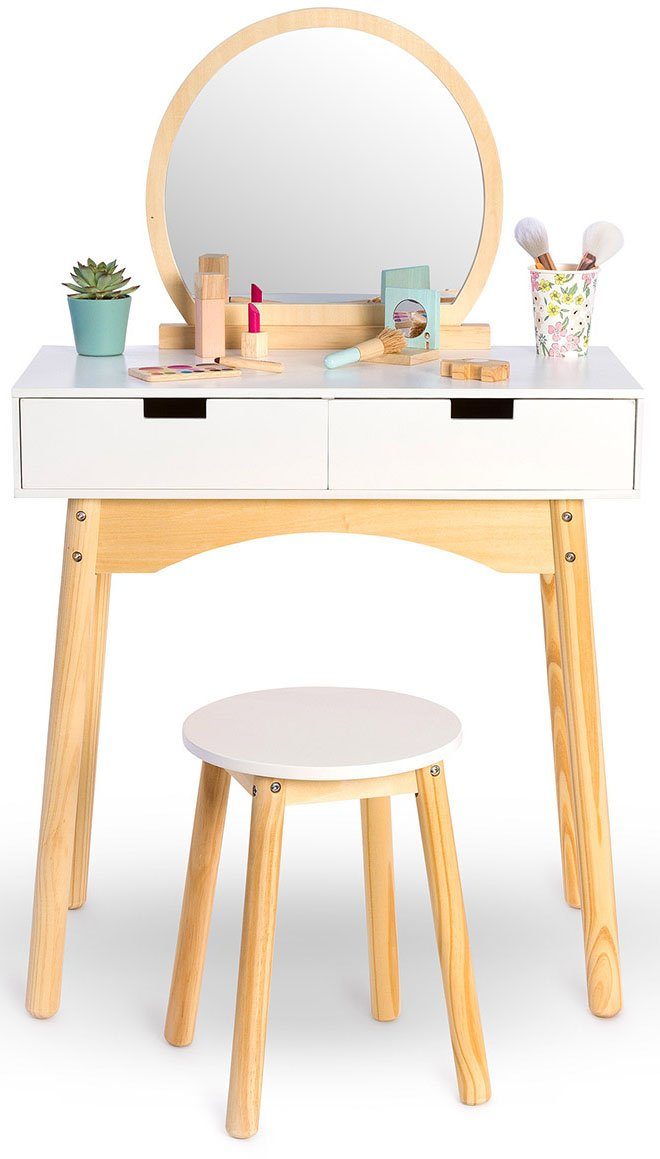 MUSTERKIND® Schminktisch Calendula, natur/weiß, mit Hocker günstig online kaufen