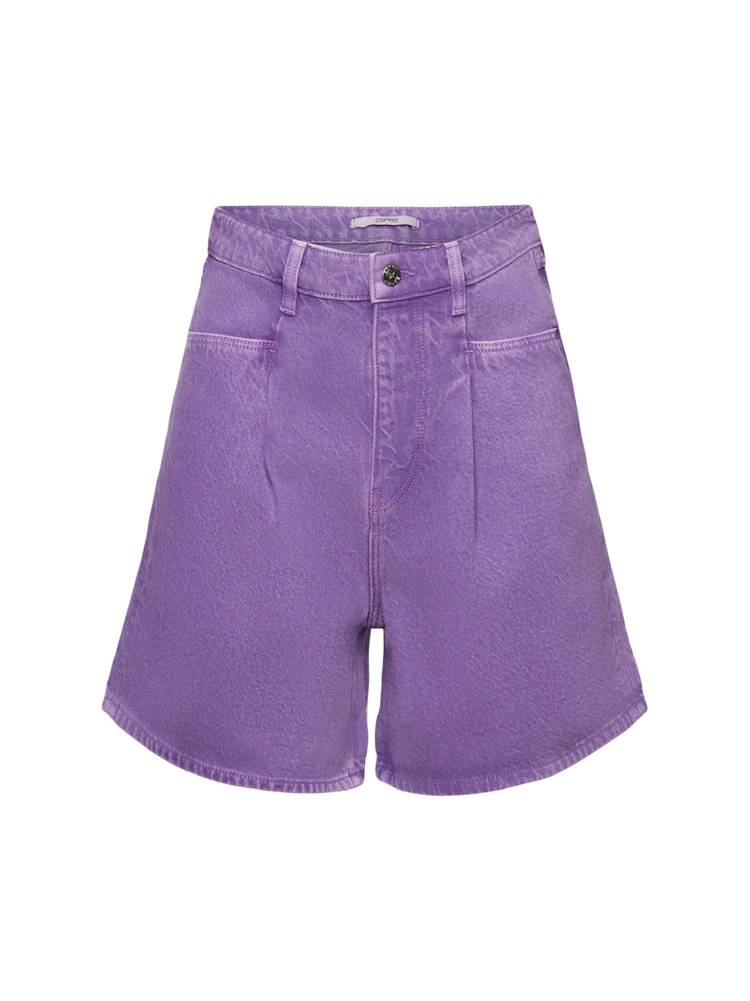 Esprit Shorts Leinenshorts mit hohem Bund (1-tlg) PURPLE | Shorts
