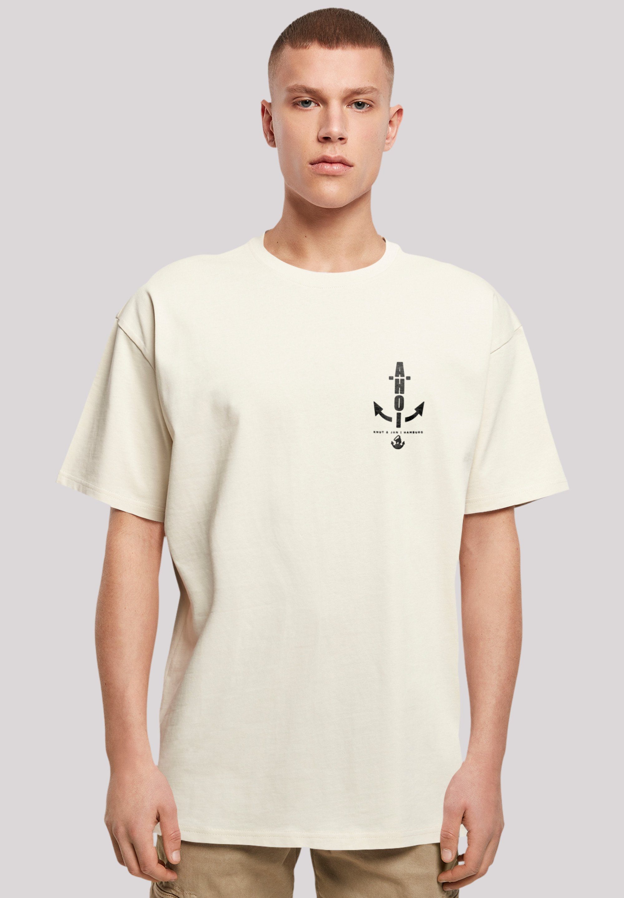 F4NT4STIC T-Shirt Ahoi Anker Knut & Jan Hamburg Print sand | T-Shirts