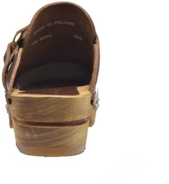 Sanita Sanita Wood Lillen Brown Clog