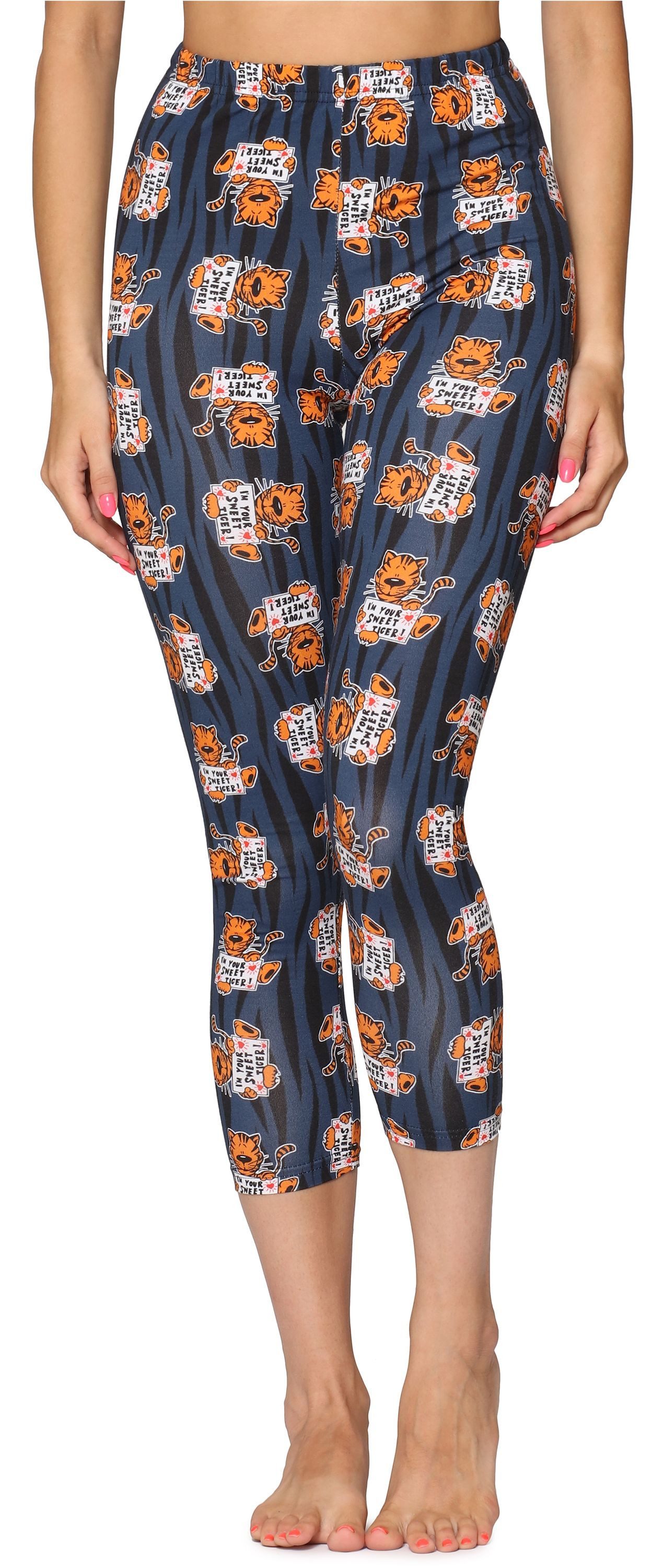 Leggings Mädchen Jugend 3/4 Capri Leggings MS10-409