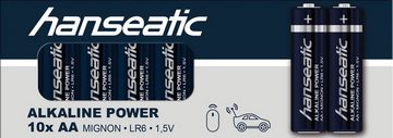 Hanseatic 40er Pack Alkaline Power, AA Mignon Batterie, LR06 (40 St), bis zu 5 Jahren Lagerfähigkeit