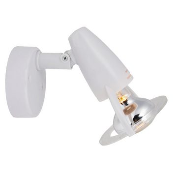 etc-shop Wandleuchte, Leuchtmittel nicht inklusive, Wandlampe Schlafzimmerleuchte Kunststoff weiß Spot beweglich H 12 cm