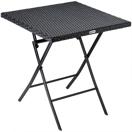 Casaria Klapptisch »Rom« (1St), Balkontisch Gartentisch • Poly Rattan